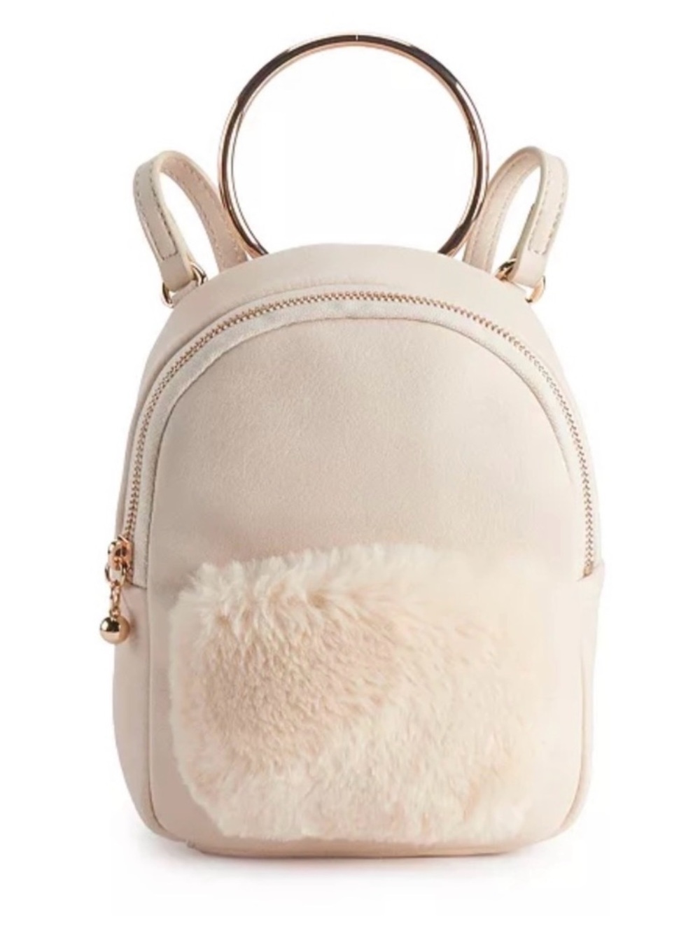 Mini fur backpack
